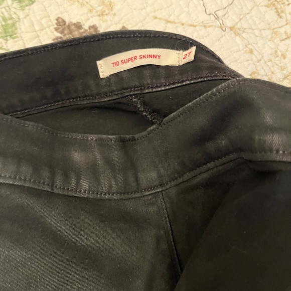 Levi’s 710 super skinny coated black 27 - Picture 11 of 12